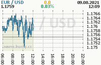 Online graf kurzu usd/eur