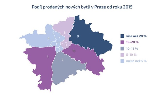 Nárůst je možné pozorovat především v Praze 5