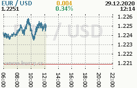 Online graf kurzu usd/eur