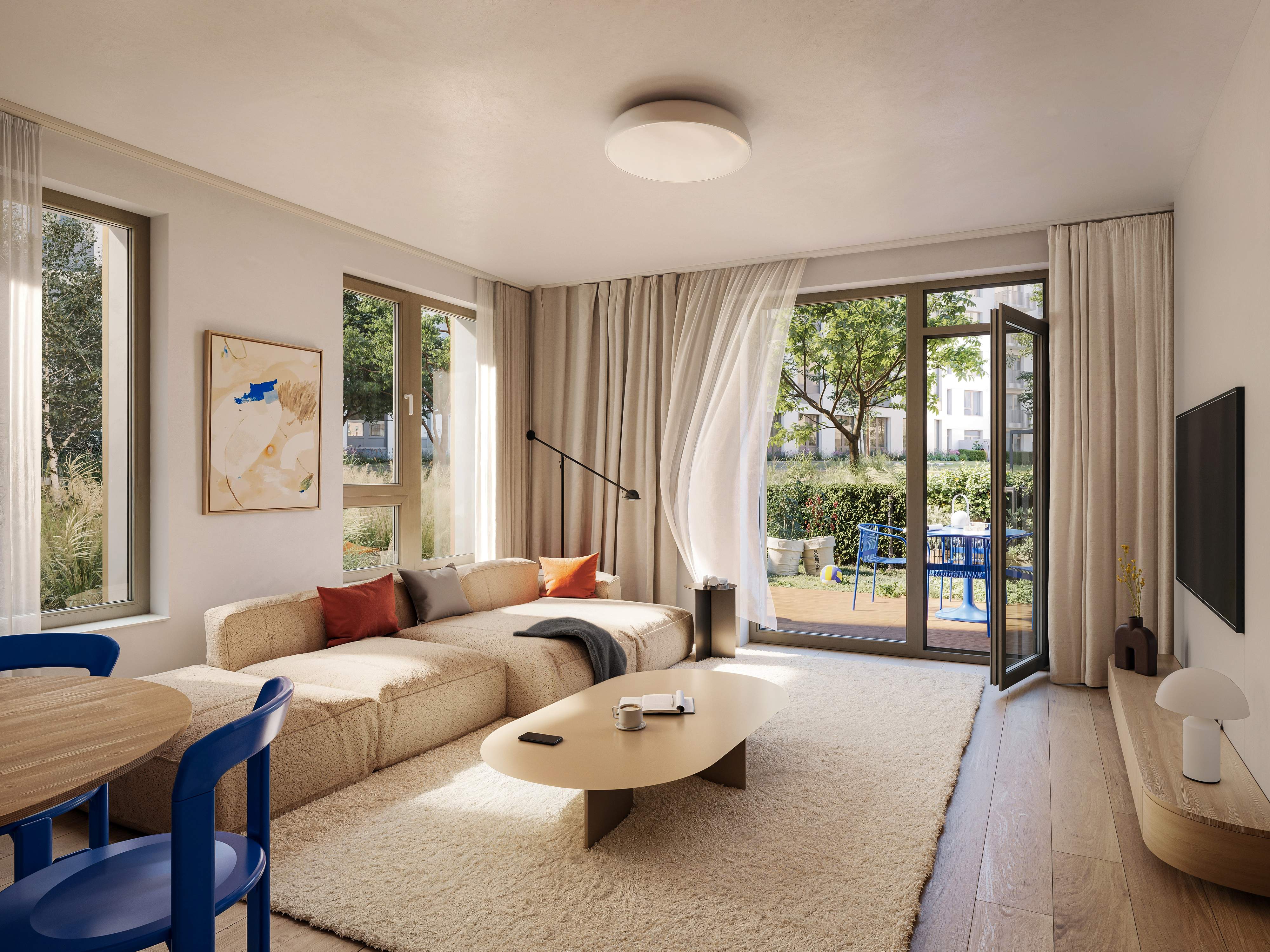 Dvory Vysočany byt s předzahrádkou