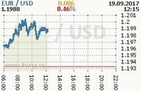 Online graf kurzu usd/eur