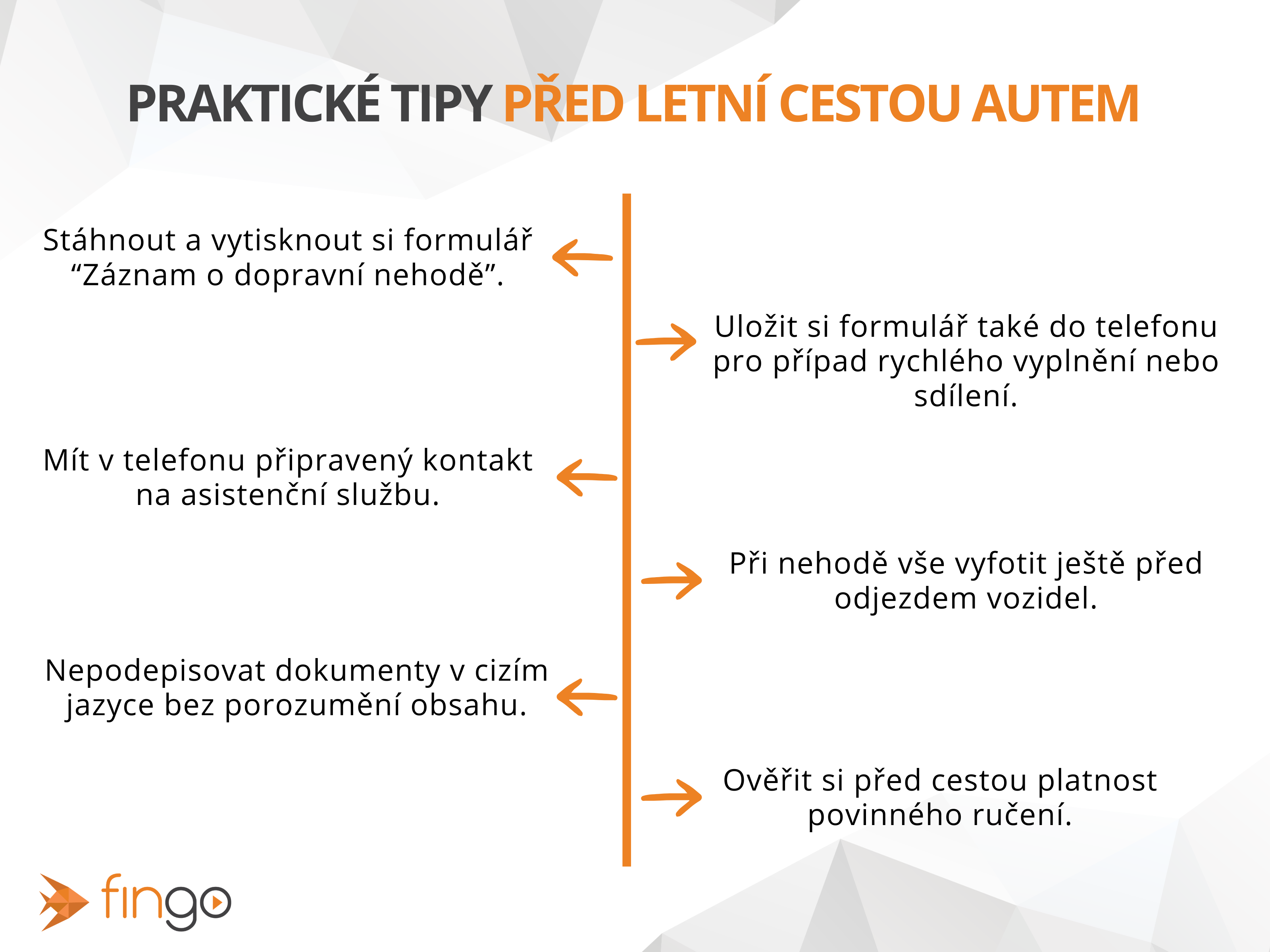 praktické tipy před letní cestou autem na dovolenou