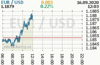 Online graf kurzu usd/eur