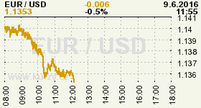 Online graf kurzu USD/EUR