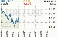 Online graf kurzu usd/eur