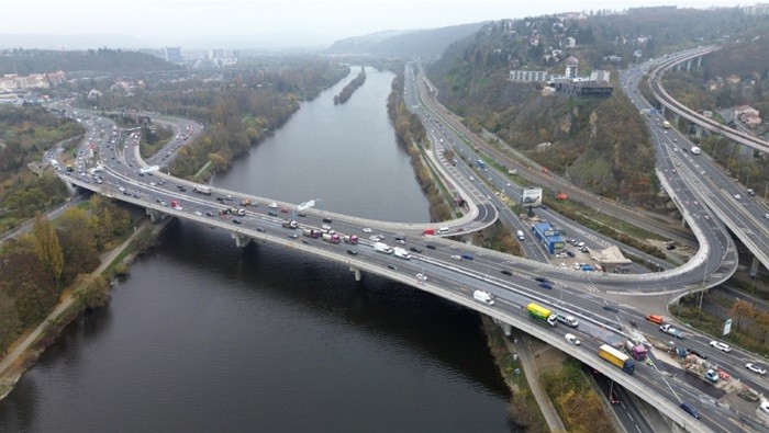 Omezen na Barrandovskm most skon v sobotu 23. listopadu 2024.