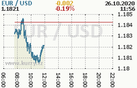 Online graf kurzu usd/eur