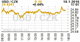 Online graf kurzu USD/EUR