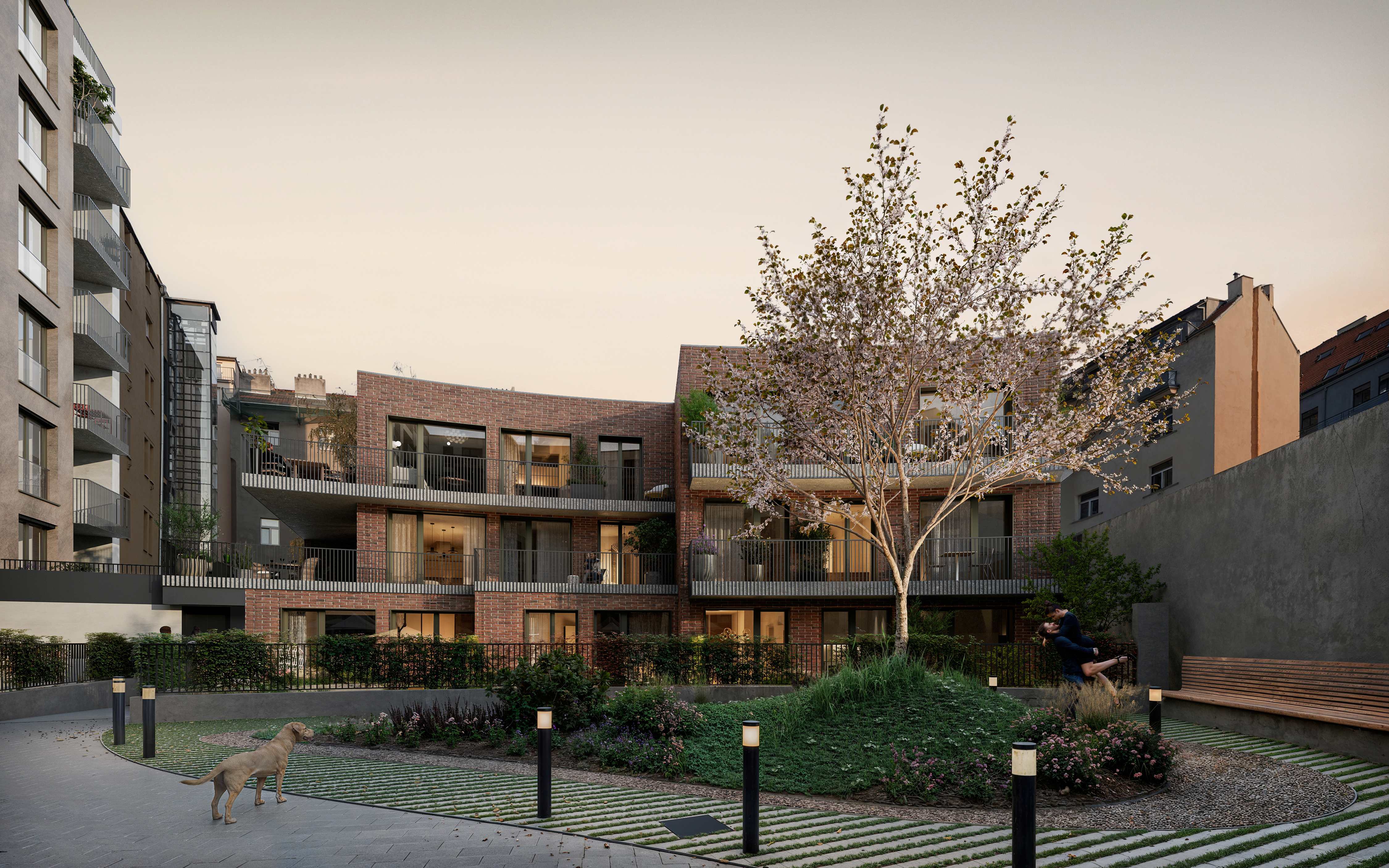 Rezidence Na Plzeňce vizualizace exteriér