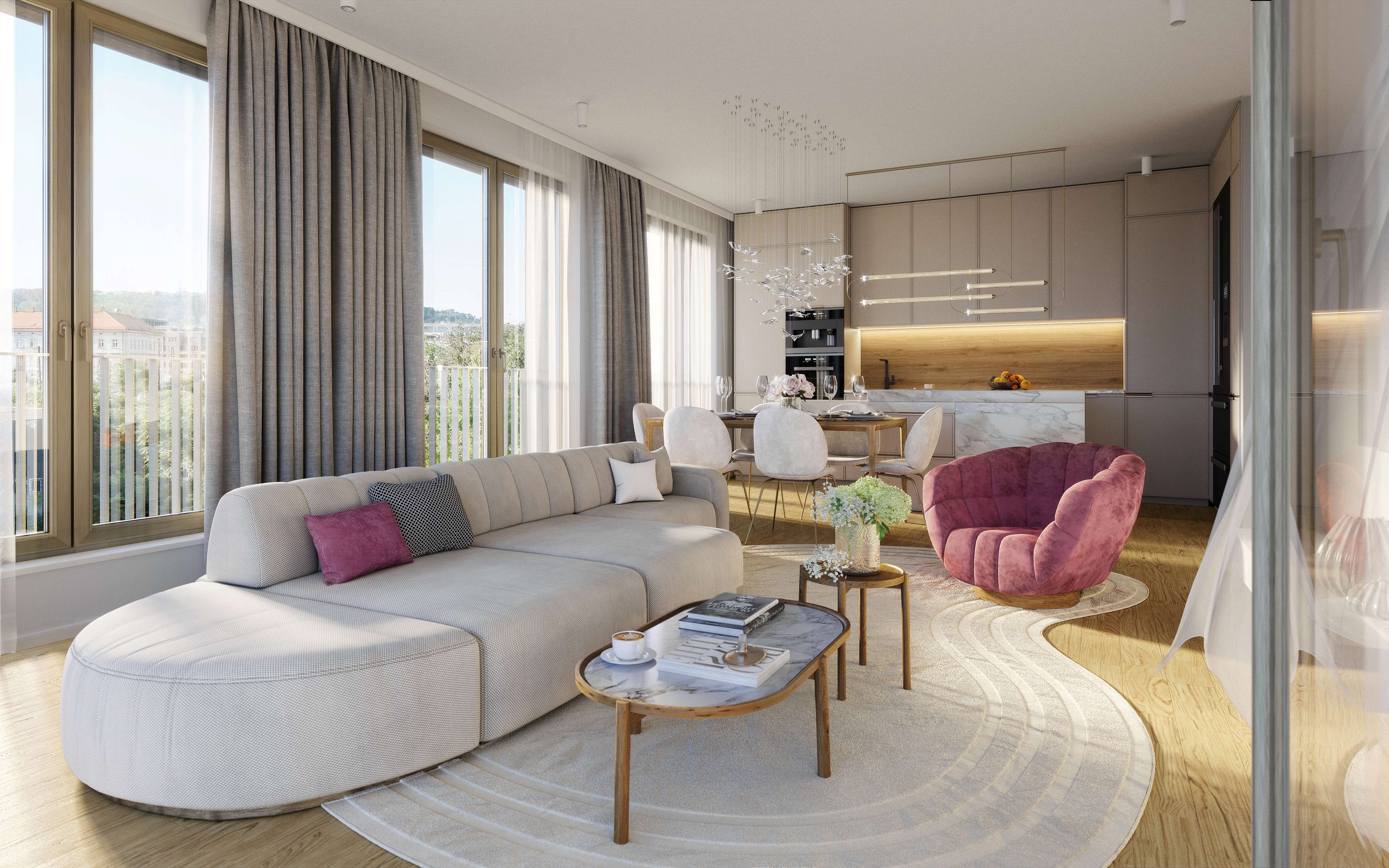 Rezedence Na Plzeňce vizualizace interiér