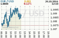 Online graf kurzu usd/eur