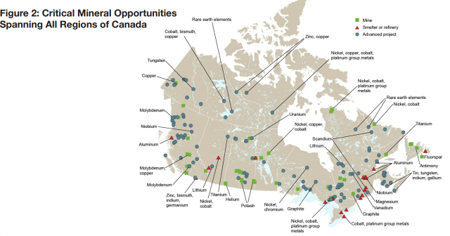 Nalezit kritickch nerostnch surovin v Kanad
