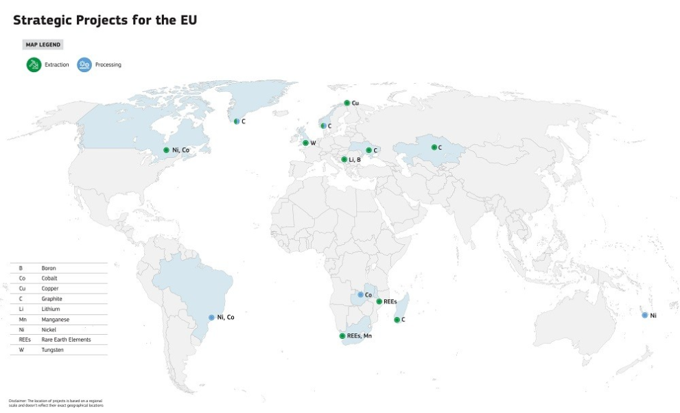 Strategick� projekty EU - mapa sv�ta