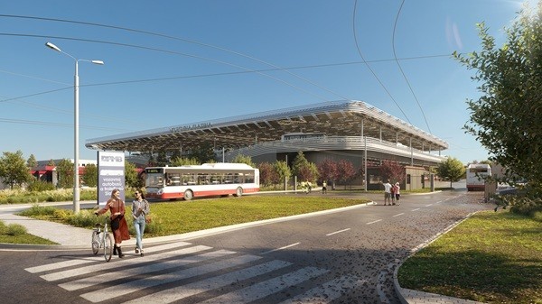 Vizualizace modernizace vozovny Slatina