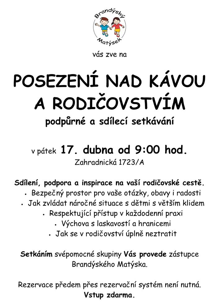 Posezení nad kávou a rodičovstvím