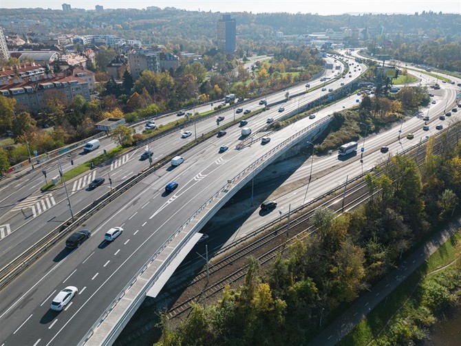 Barrandovsk most - leteck pohledy 