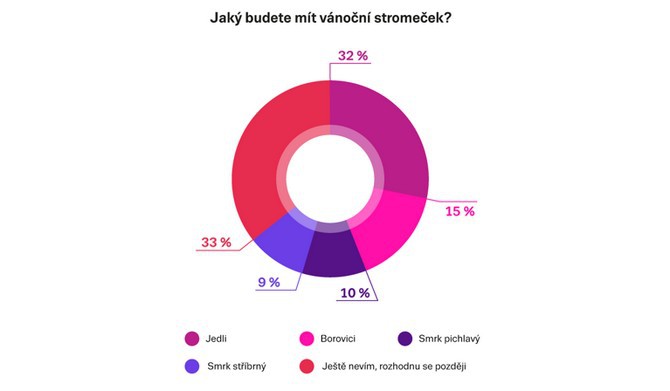 Třetina domácností má umělý stromek