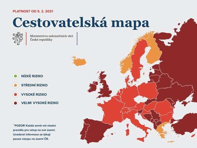 Nov cestovatelsk mapa (platn od 5. 2. 2021)