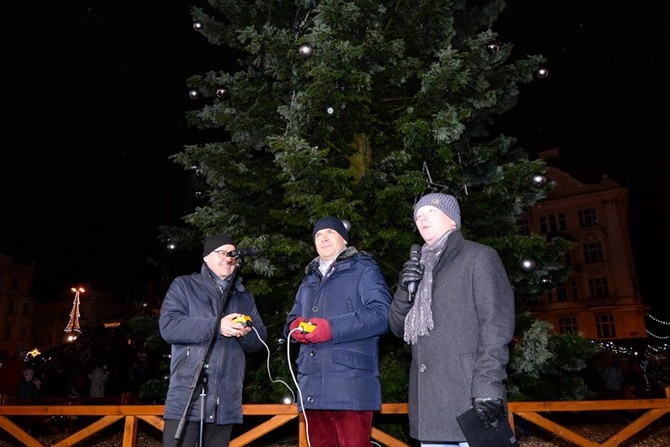 Rozsvcen vnonho stromu v Plzni (fotografie: M. Pecuch)