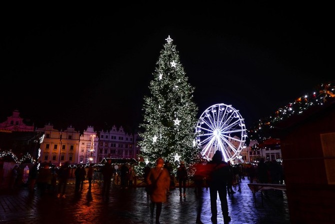 Rozsvcen vnonho stromu v Plzni (fotografie: M. Pecuch)