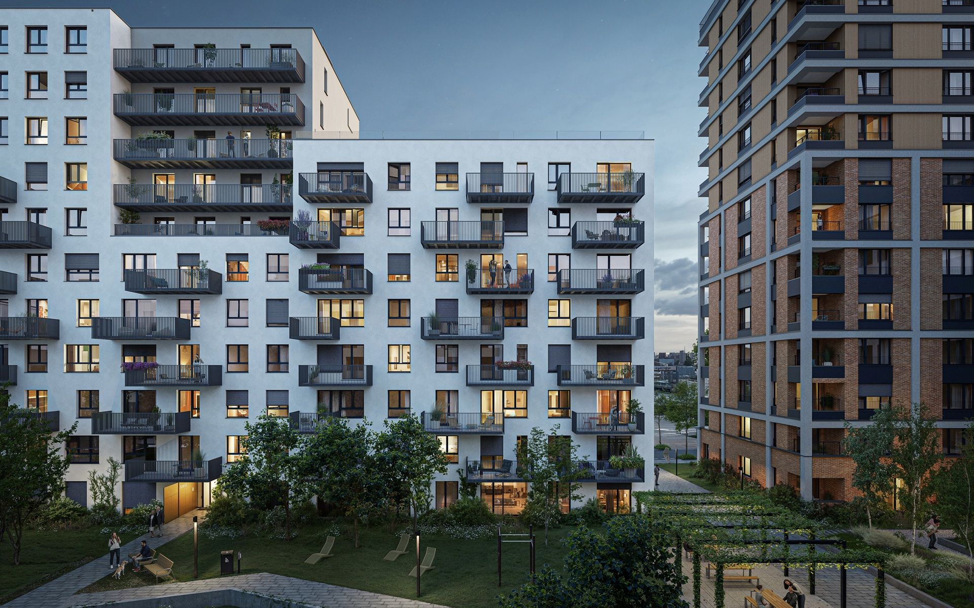 čtvrť Emila Kolbena exteriér