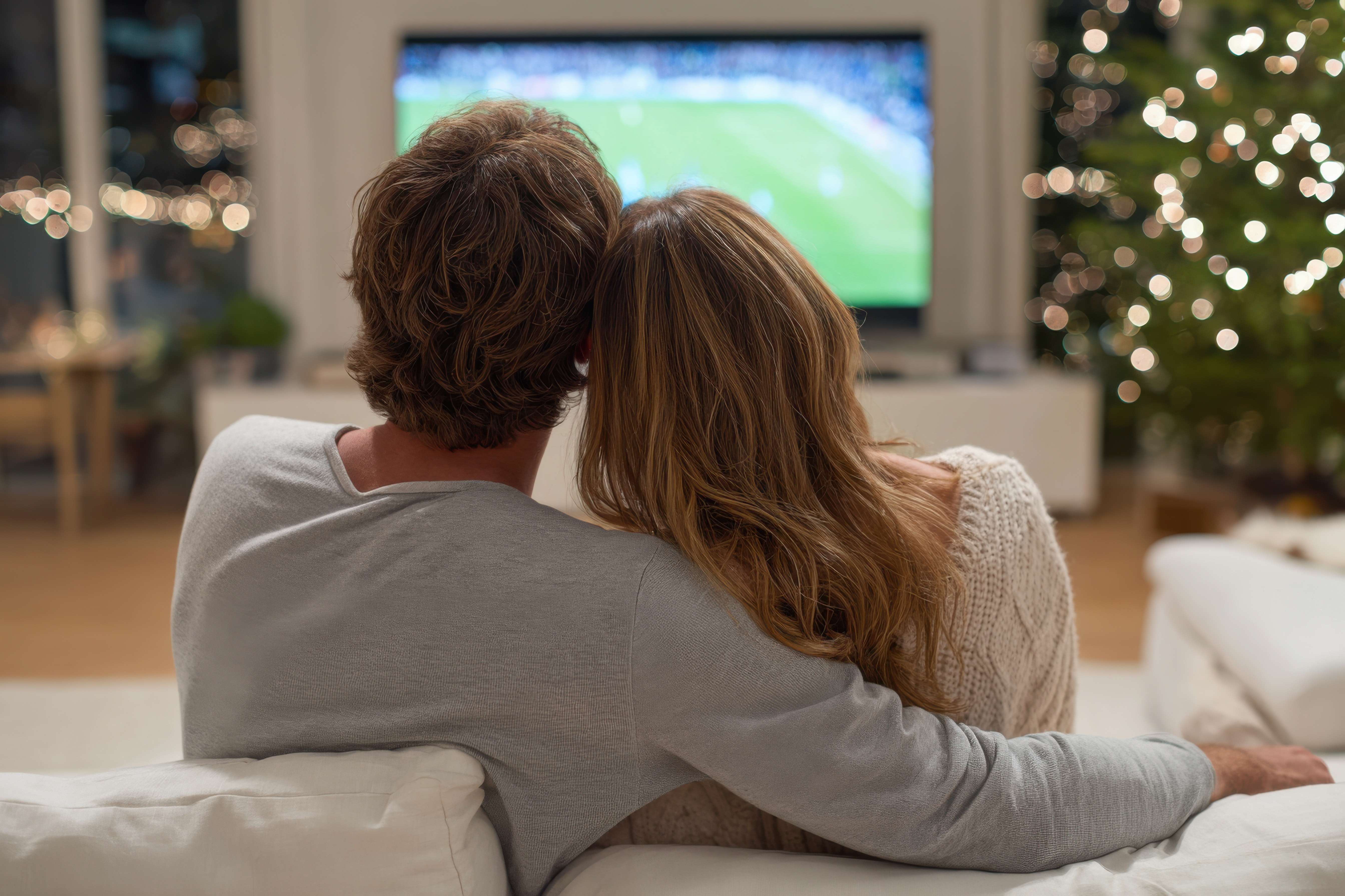 ilustrační Vánoce u televize