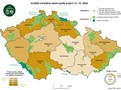Kartogram: Zvláště chráněná území podle krajů k 31. 12. 2024