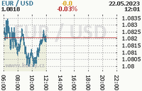 Online graf kurzu usd/eur