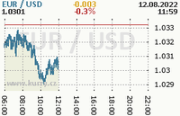 Online graf kurzu usd/eur