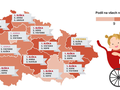 Kartogram: Dívčí jména podle krajů v roce 2024