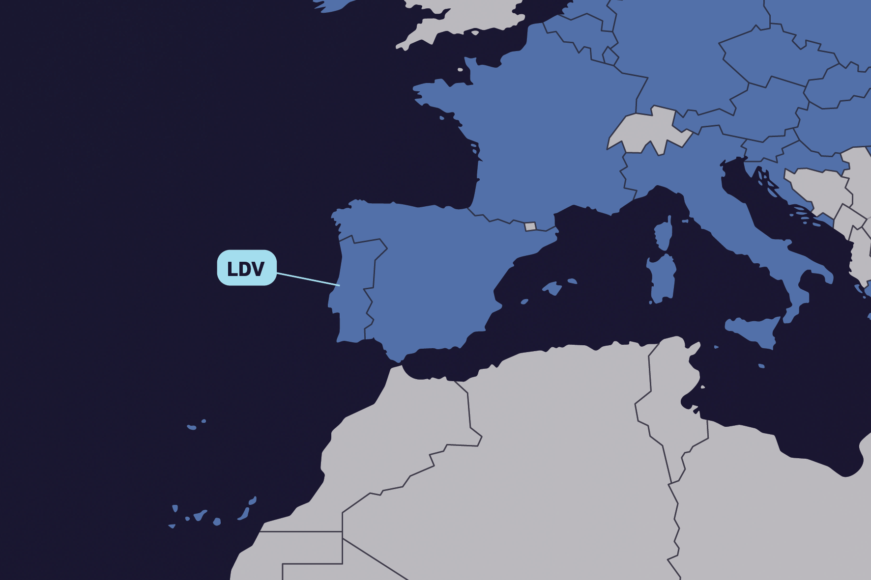 Map indicating the approximate location of the project in Portugal.