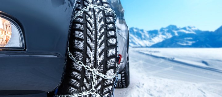 sněhové řetězy ilustrační