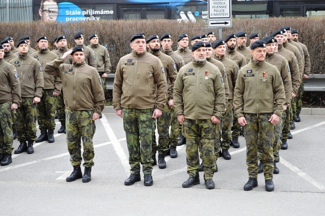 Slavnostn nstup u pleitosti pedn funkce velitele Velitelstv Vojensk policie Tbor