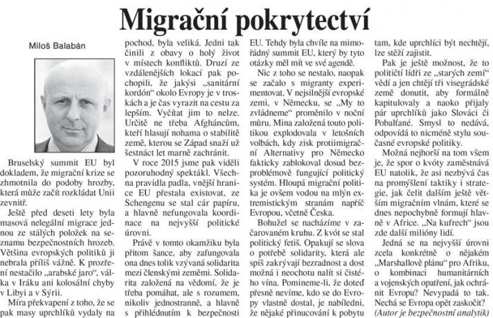 Migracni pokrytectv - Na pravou mru