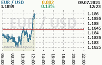 Online graf kurzu usd/eur