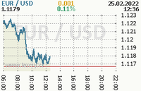 Online graf kurzu usd/eur