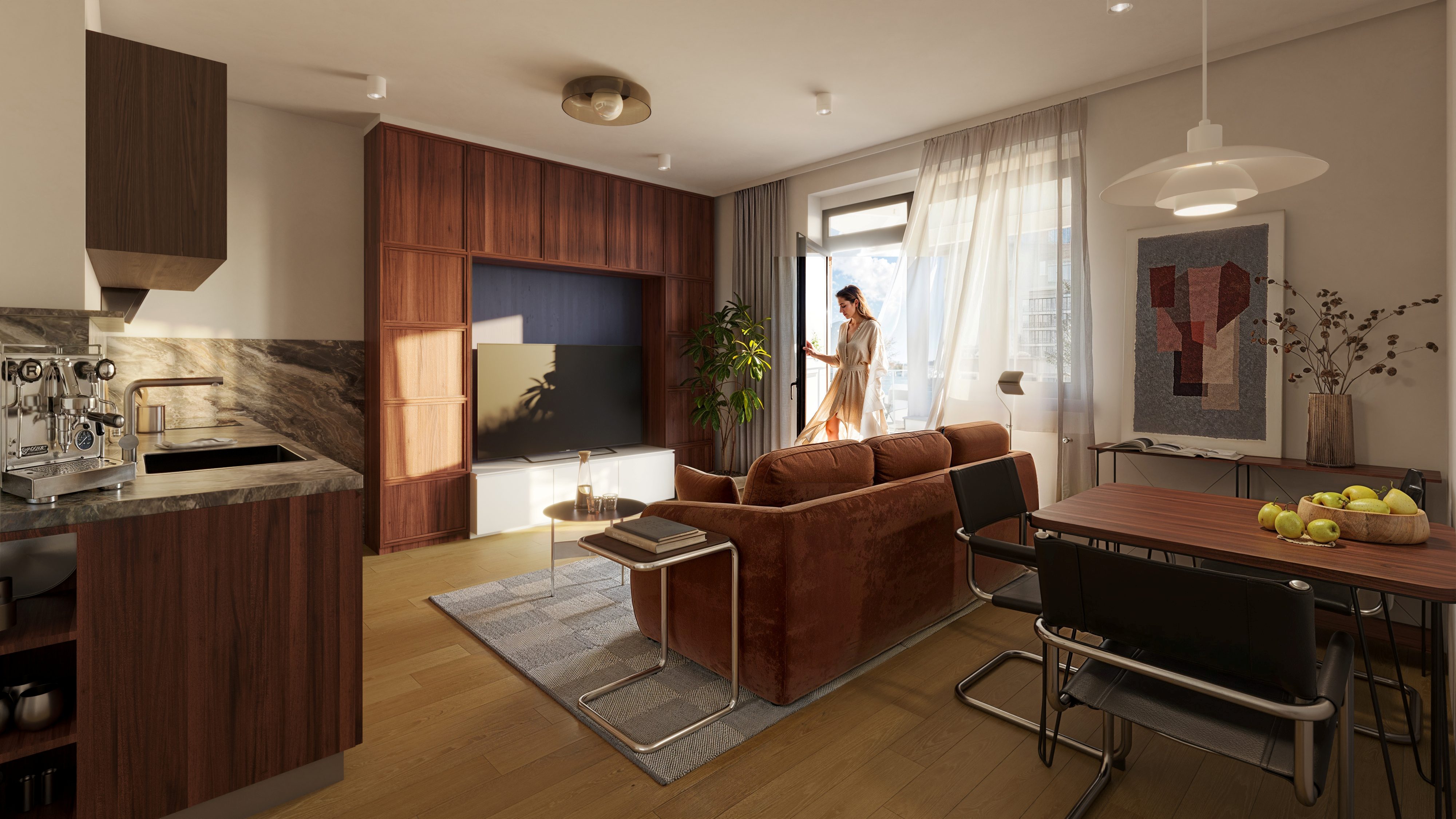 vizualizace interiér Želivského 3