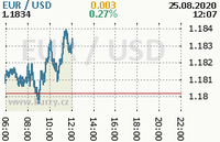 Online graf kurzu usd/eur