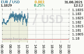 Online graf kurzu usd/eur