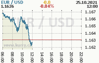 Online graf kurzu usd/eur