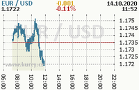 Online graf kurzu usd/eur