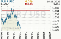 Online graf kurzu usd/eur