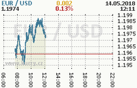 Online graf kurzu usd/eur