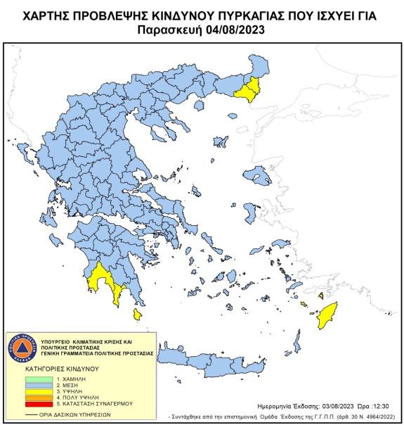 ? Mapa pornch rizik v ecku dne 4. 8. 2023