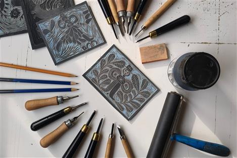 Linorytová dílna ve Dvě vrány