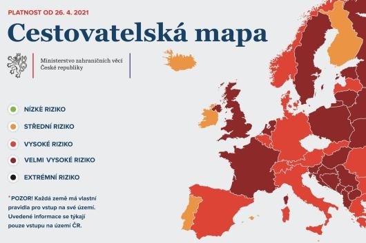 PEHLEDN: Nov pravidla cestovn platn od 26. dubna 2021