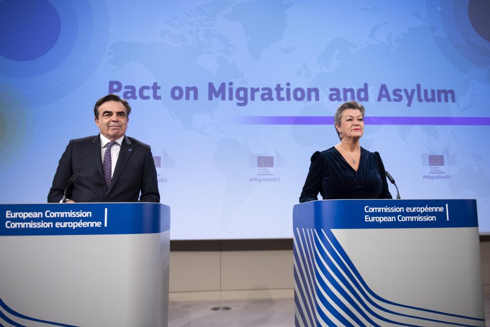 Press conference by Margaritis Schinas, Vice-President of the European Commission, and Ylva Johansson, European Commissioner, on the political agreement reached on the Pact on Migration and Asylum