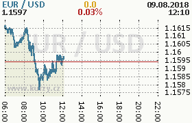 Online graf kurzu usd/eur