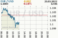 Online graf kurzu usd/eur