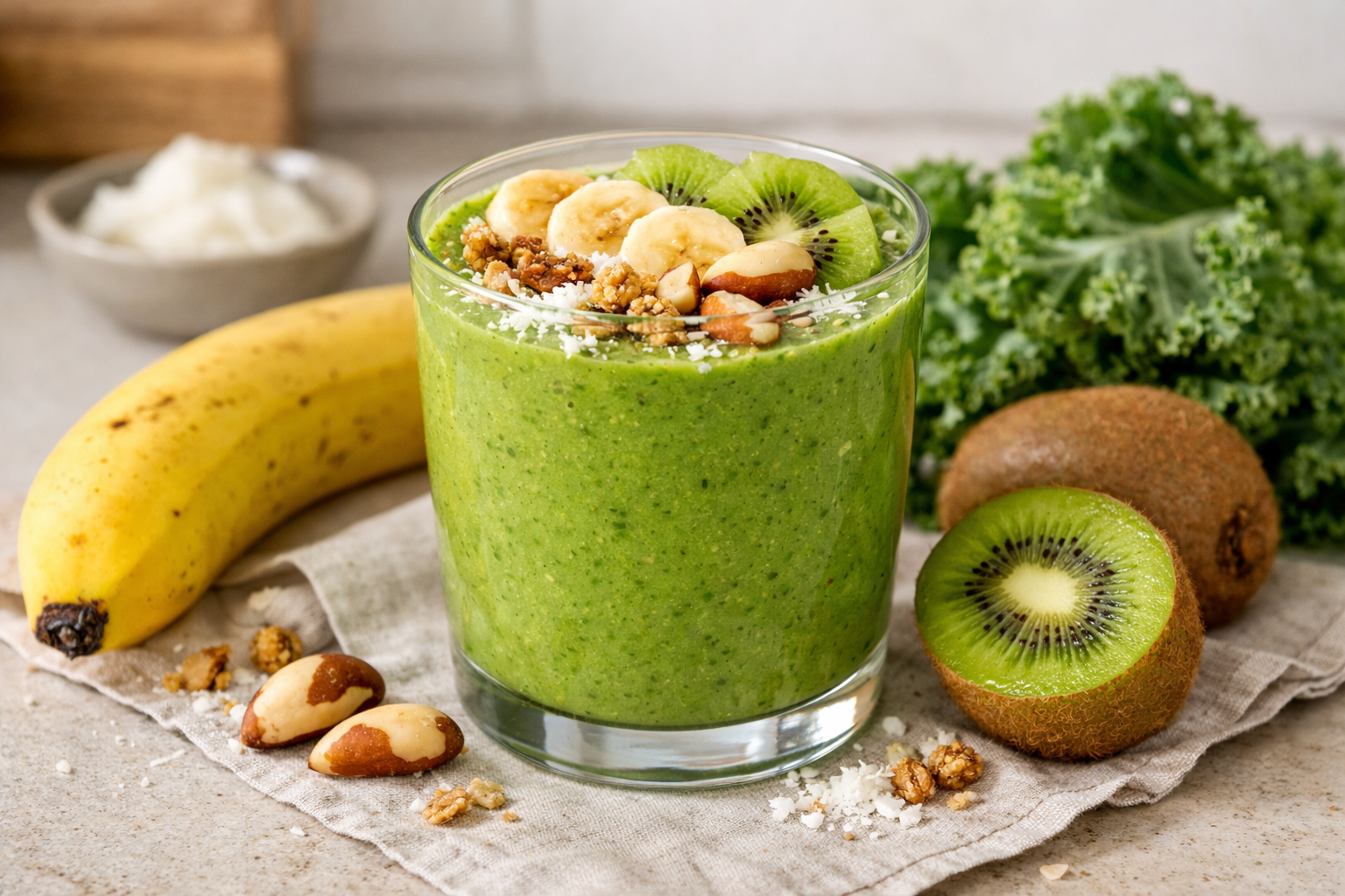 Smoothie jarní zelené